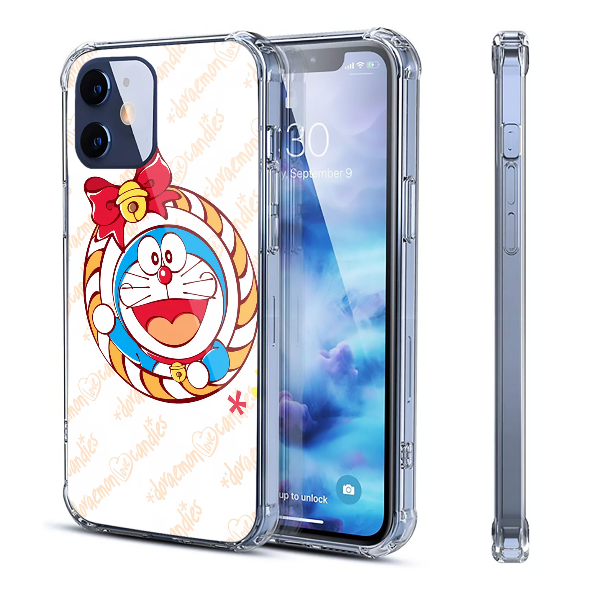 （画像用） ドラえもん Doraemon 【iPhone 12シリーズ対応】透明スマホケース（クリアソフトケース）